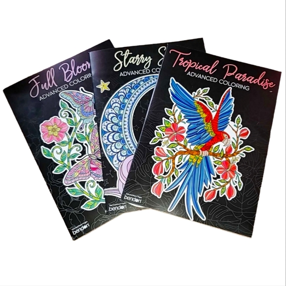 None | Office | Adult Advanced Coloring Book 81 3 Books 18 Pages Each ...